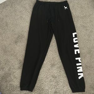 Victoria’s secret PINK - Black sweatpants - Size: Small - Drawstring.